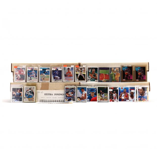 four-boxes-of-1990-91-baseball-and-basketball-cards-ud-skybox-leaf