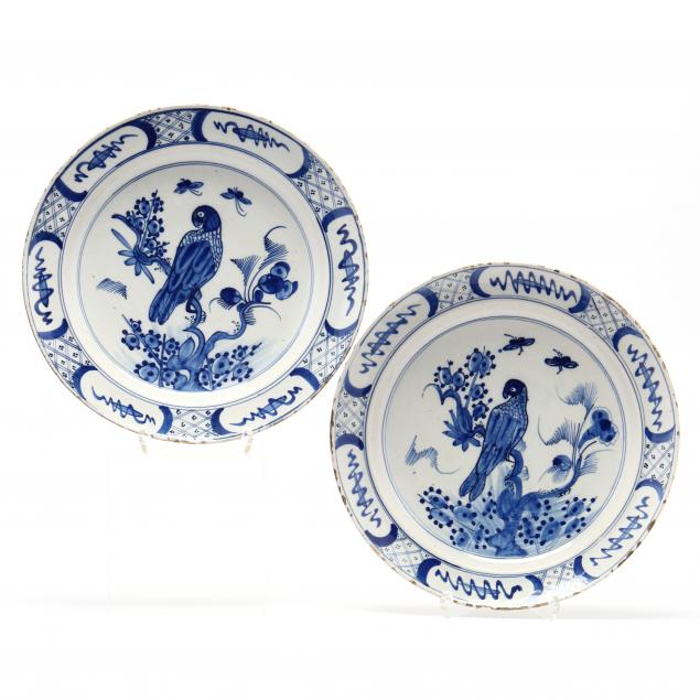 a-pair-of-delft-chargers-with-bird-decoration
