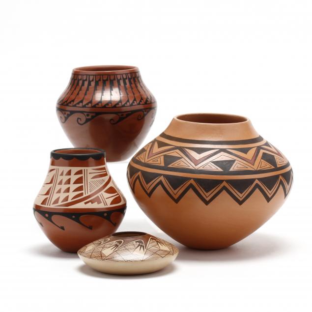 four-pieces-of-southwestern-pottery