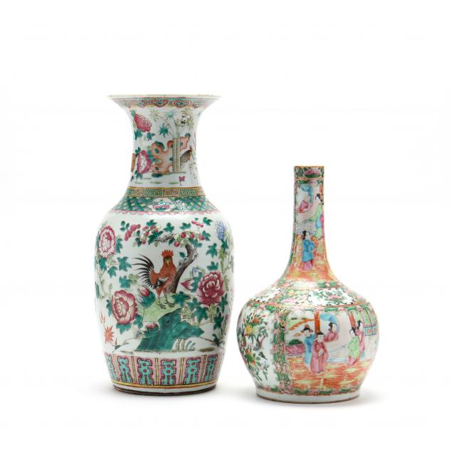 two-antique-chinese-porcelain-famille-rose-vases