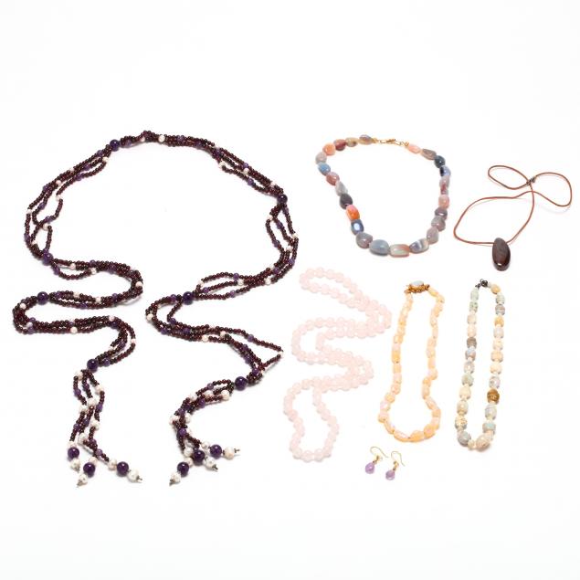 group-of-gemstone-bead-jewelry