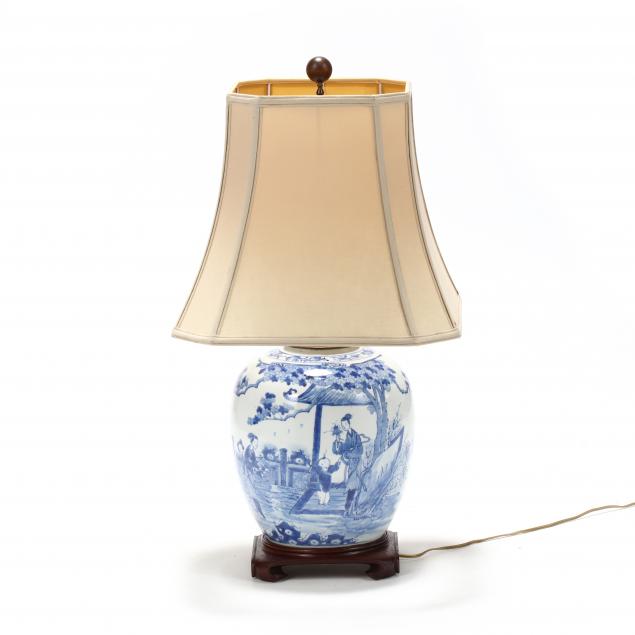 a-chinese-blue-and-white-large-jar-lamp