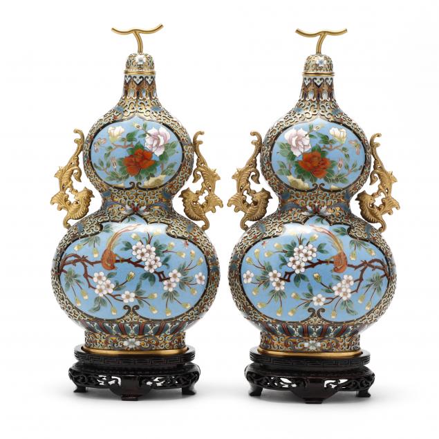 a-pair-of-chinese-cloisonne-and-champleve-double-gourd-vases
