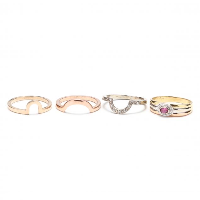 group-of-gold-and-diamond-rings
