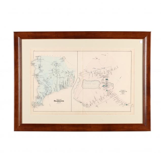 antique-framed-map-of-falmouth-ma