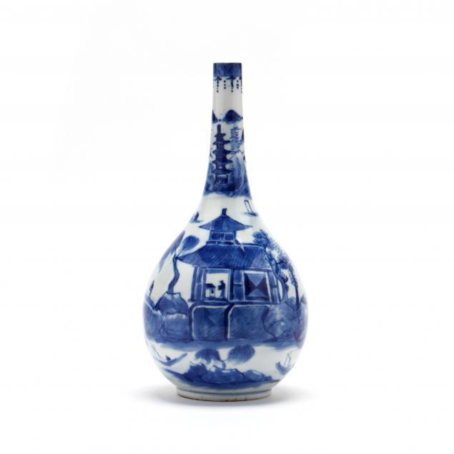 a-chinese-blue-and-white-porcelain-bottle-vase