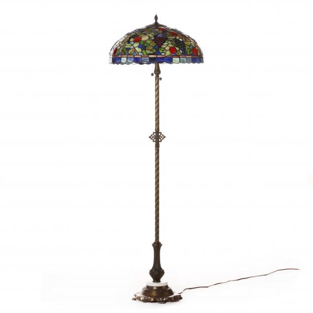contemporary-fruit-pattern-stained-glass-floor-lamp