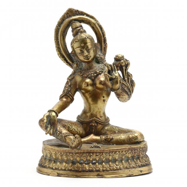 a-nepalese-seated-sculpture-of-a-goddess
