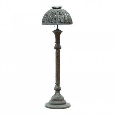 antique-middle-eastern-pierced-brass-floor-lamp