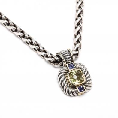 sterling-silver-and-gold-gem-set-pendant-necklace-david-yurman