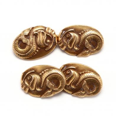 Pair of Gold Merlion Motif Cufflinks (Lot 3055 - Vintage and Fine ...
