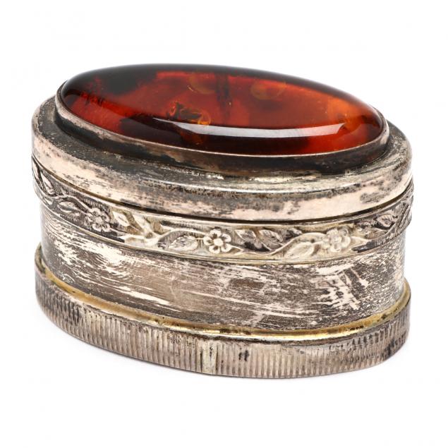 a-continental-sterling-silver-amber-box