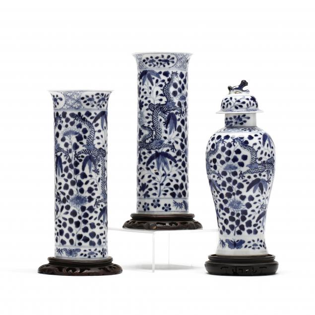 a-chinese-blue-and-white-porcelain-garniture-set-with-dragons
