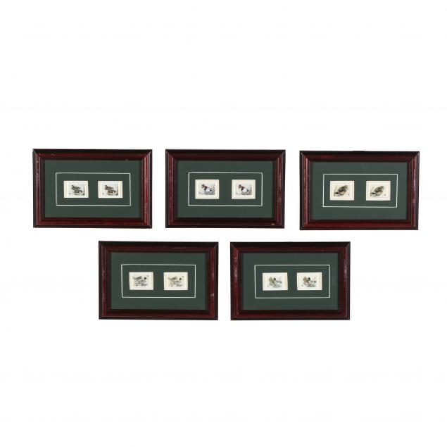 set-of-five-framed-and-signed-duck-stamps