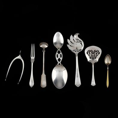 seven-sterling-silver-silverplate-flatware-pieces