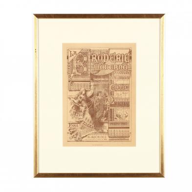 antique-advertising-poster-for-eugene-prignot-la-broderie-moderne