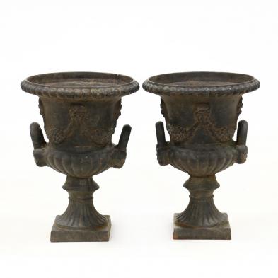 pair-of-classical-style-cast-iron-double-handled-urns