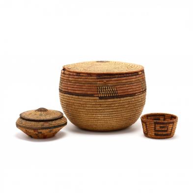 three-native-american-baskets