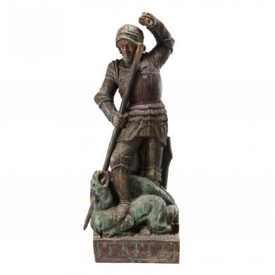 large-antique-carved-and-painted-figure-of-st-george-slaying-the-dragon