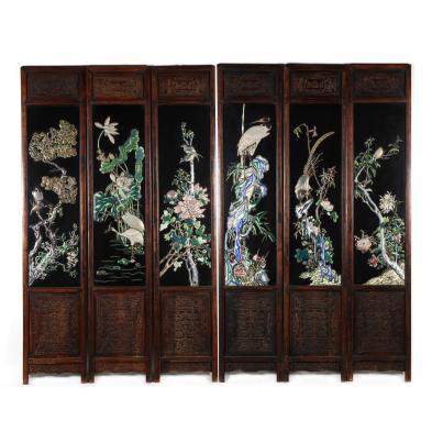 an-impressive-chinese-cloisonne-embellished-six-panel-screen
