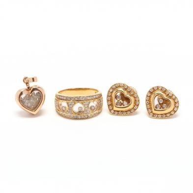 three-gold-and-diamond-heart-motif-jewelry-items