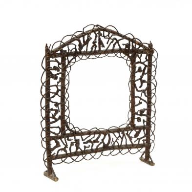 vintage-rustic-twig-art-fire-screen-adirondack-style