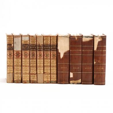 two-sets-of-antique-leatherbound-books