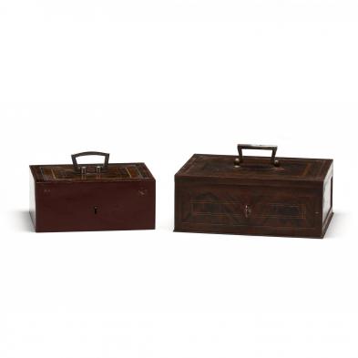 two-antique-faux-grain-painted-strong-boxes