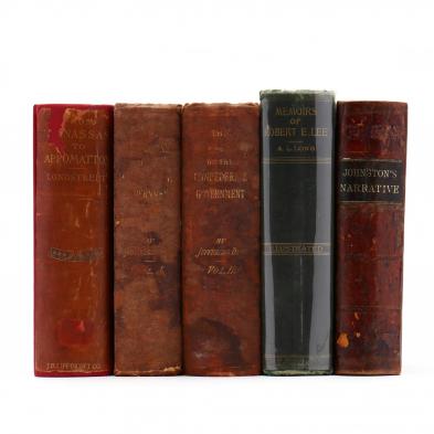 four-late-19th-century-confederate-memoirs-in-five-volumes