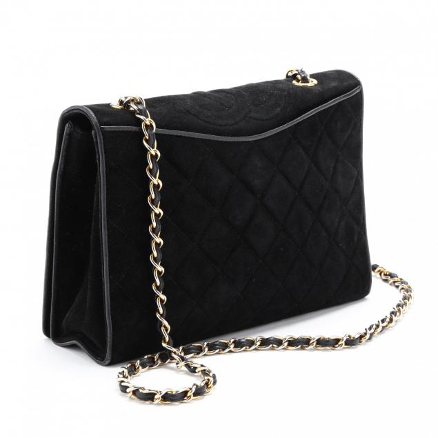 Quilted Black Suede Shoulder Bag, Chanel (Lot 4185 - Fine Estate ...
