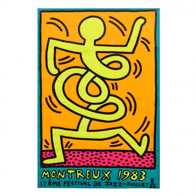 keith-haring-american-1958-1990-i-montreux-festival-de-jazz-i-artist-signed-and-with-remarque