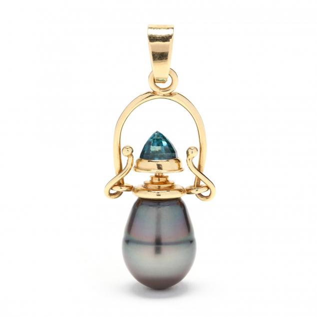 18kt-gold-tahitian-pearl-and-blue-zircon-perfume-pendant-jewelsmith