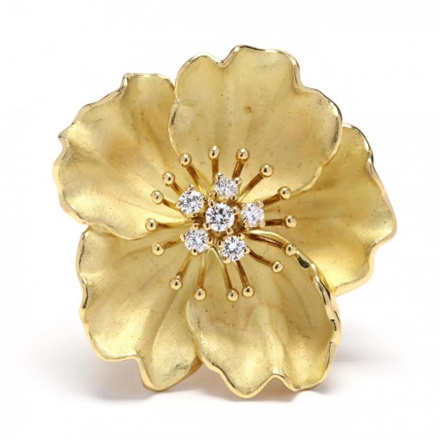18kt-gold-and-diamond-flower-brooch-tiffany-co