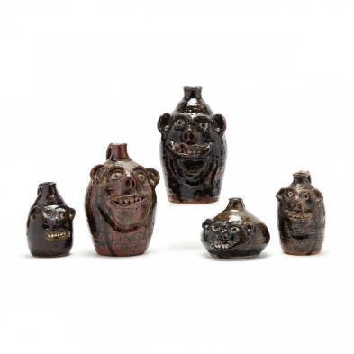 georgia-folk-art-marie-rogers-five-face-jugs