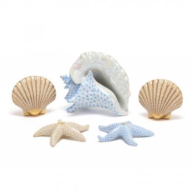 five-herend-fishnet-seashells