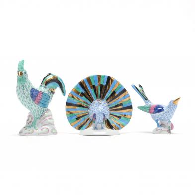 three-herend-porcelain-fishnet-fowl