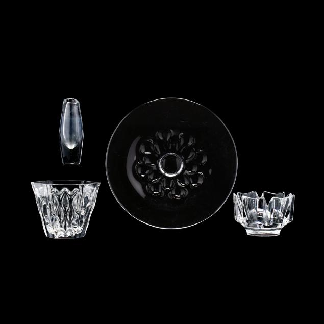 four-pieces-of-orrefors-crystal