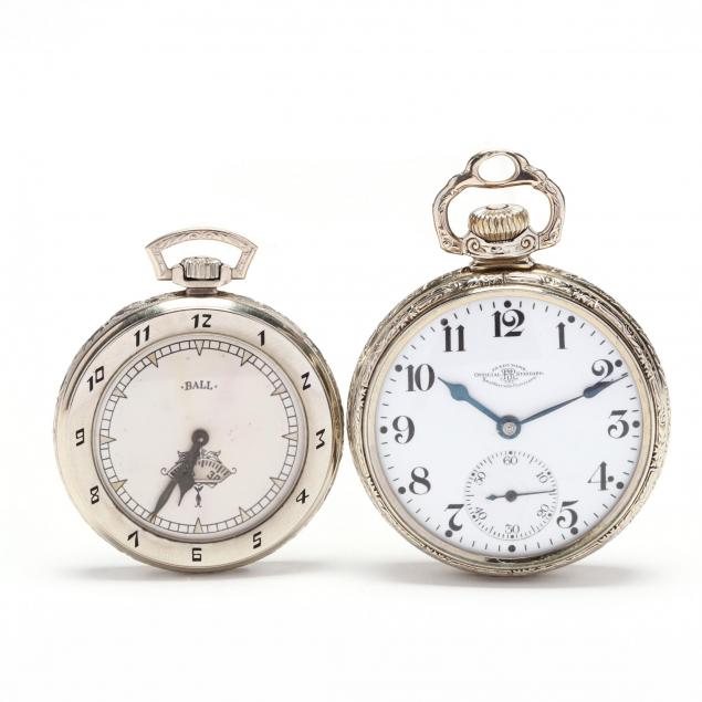 two-vintage-white-gold-filled-open-face-pocket-watches-ball