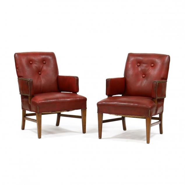 pair-of-mid-century-upholstered-armchairs