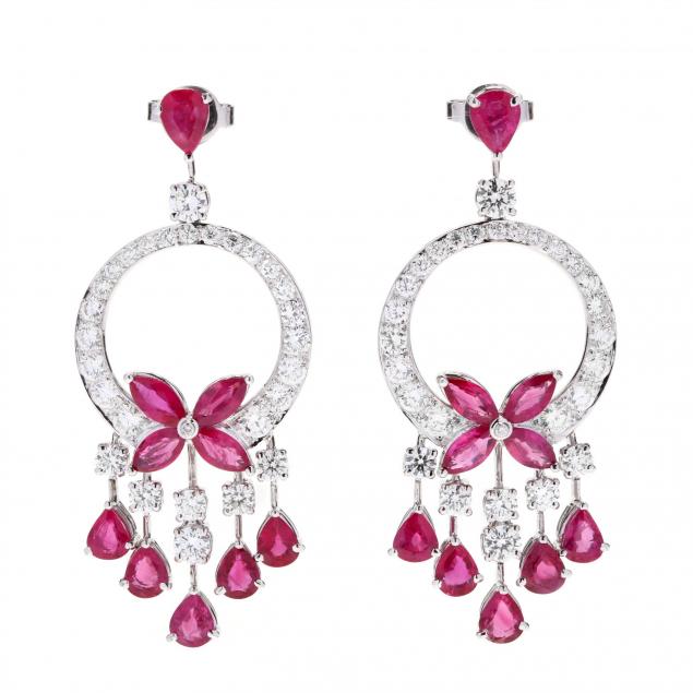 platinum-ruby-and-diamond-chandelier-earrings