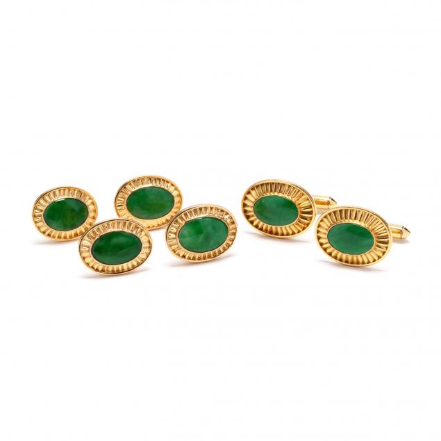 gent-s-14kt-gold-and-jadeite-dress-set