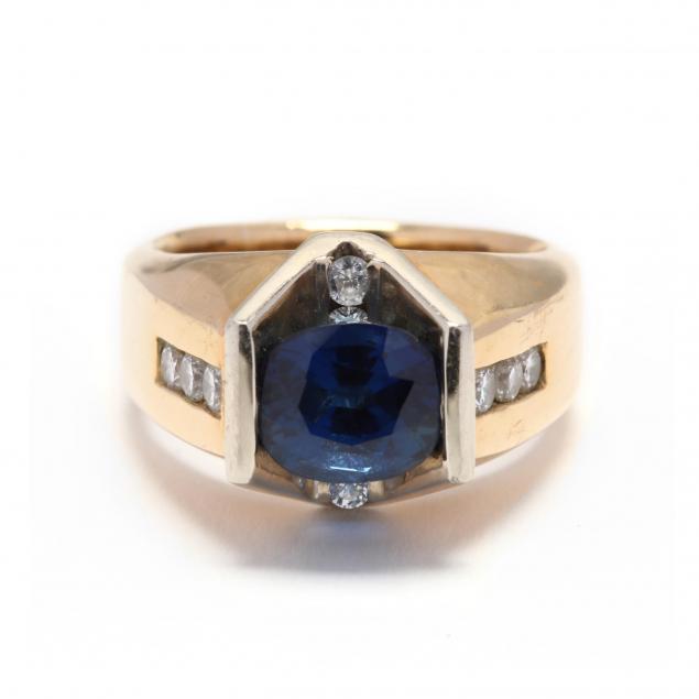 16kt-and-18kt-bi-color-gold-sapphire-and-diamond-ring