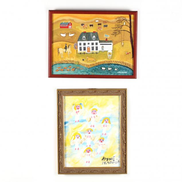 two-american-folk-art-paintings