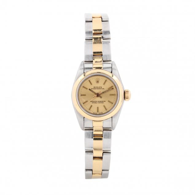 lady-s-two-tone-oyster-perpetual-watch-rolex