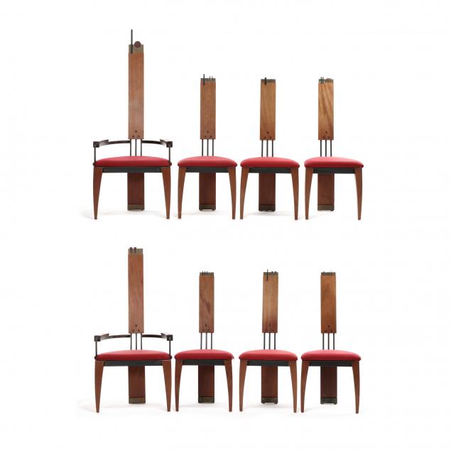 frederick-l-wall-american-b-1947-set-of-eight-post-modern-dining-chairs