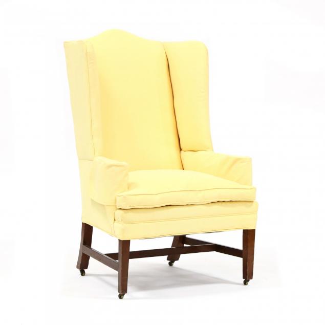 new-england-hepplewhite-mahogany-wing-chair