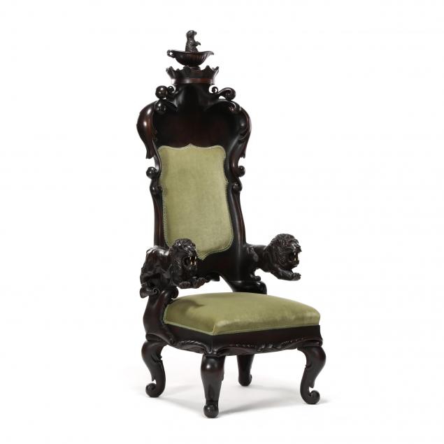 continental-carved-mahogany-baroque-style-throne-chair