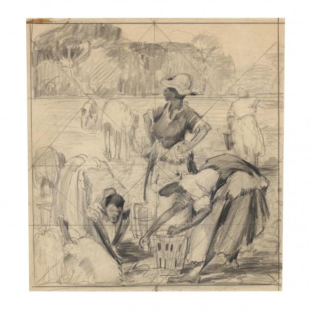 alfred-hutty-sc-ny-1877-1954-i-potato-pickers-in-the-low-country-i-pencil-drawing