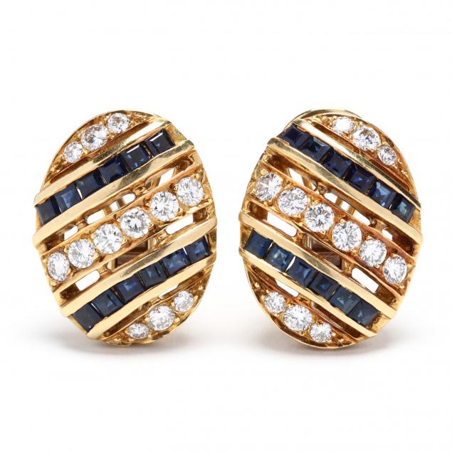 18kt-gold-diamond-and-sapphire-earrings
