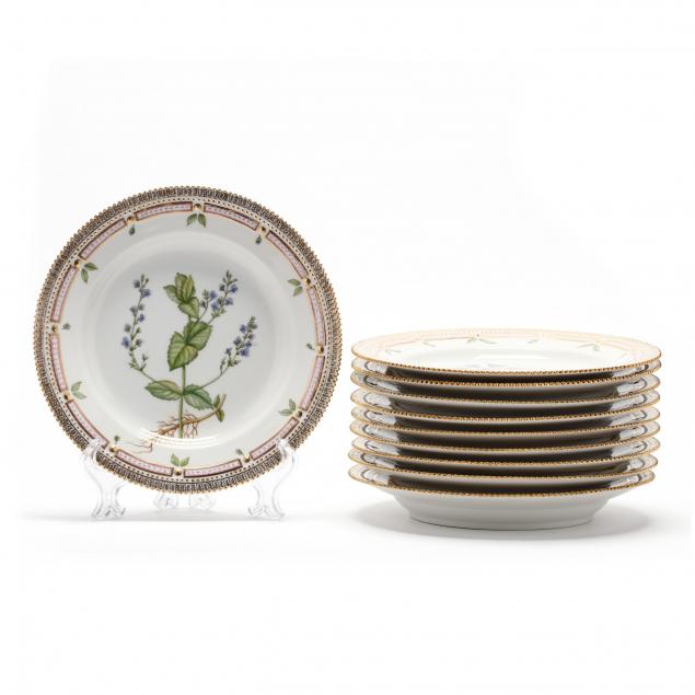 a-set-of-ten-royal-copenhagen-porcelain-flora-danica-dinner-plates